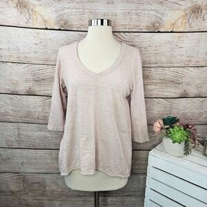 Wilt V-Neck Top 3/4 Sleeve Lightweight Casual Tee Shirt  XS‎